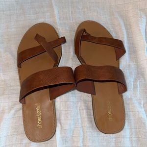Flat sandals. Size 10 WIDE.